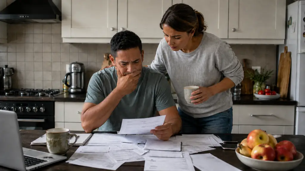 Family reviewing evidence for an extreme hardship immigration waiver case
