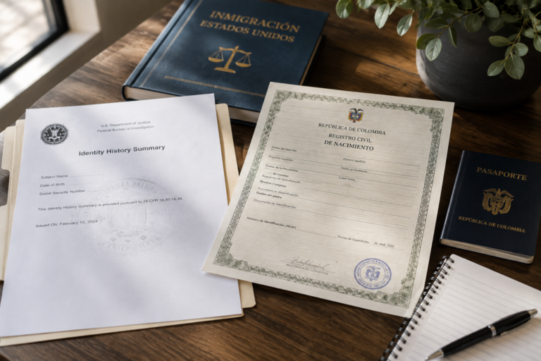 FBI history identity summary vs certificado de antecedentes