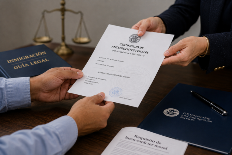 GWP Immigration Law - Immigration Lawyers that listen 3 person receiving police clearance certificate / certificado de antecedentes penales