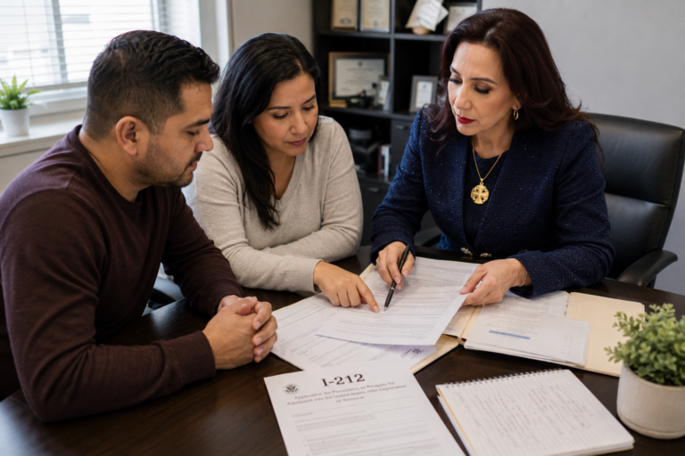 Family and lawyer considering i-212
