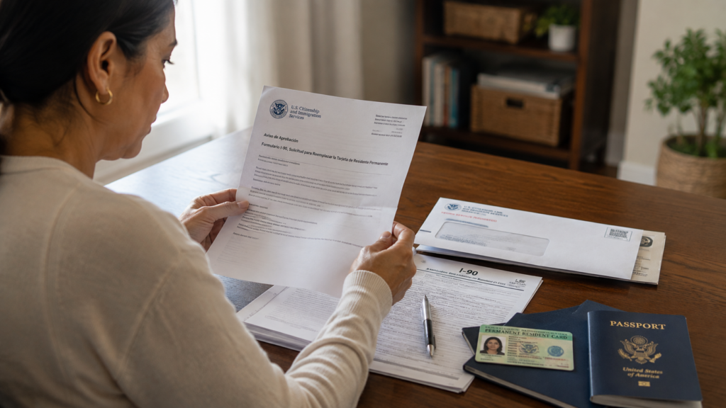 Formulario I-90: Cómo Renovar o Reemplazar su Green Card en 2026, Paso a Paso 1 i90 gwp